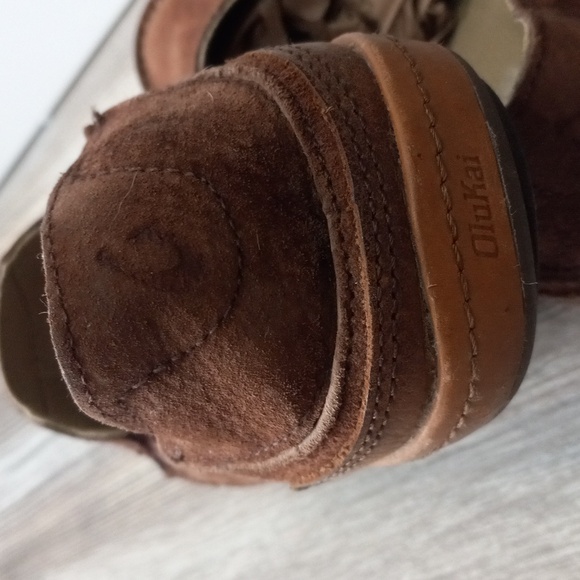 Olukai Puhalu Brown Suede Moccasin Slide Men\'s Size 8.5 main image 10